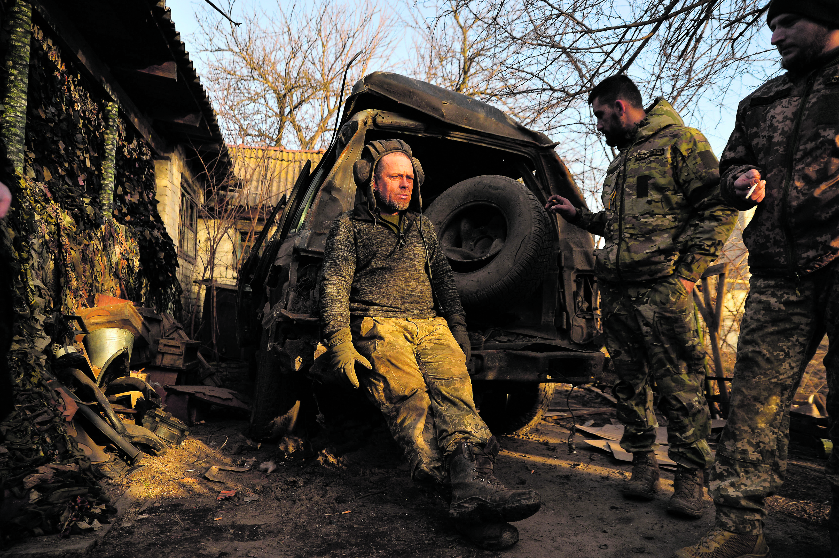 Seit Monaten auf einem kontinuierlichen Rückzug: Die ukrainischen Streitkräfte, hier Soldaten im Donbass 