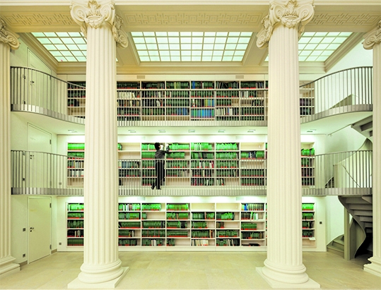 Verbindung aus Alt und Neu: Lesesaal in der Staatsbibliothek 
