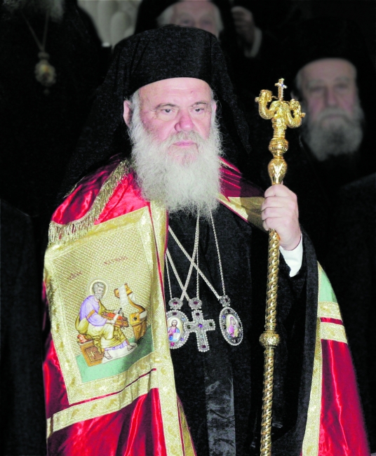 Seit 2008 Erzbischof von Athen und Oberhaupt der autokephalen orthodoxen Kirche von Griechenland: Hieronymos II.