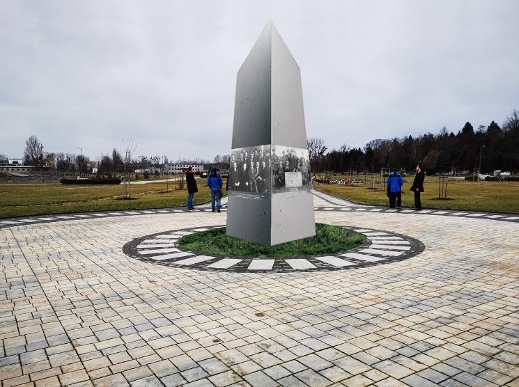Visualisierung des Denkmalprojekts: Der Gedenkstein soll im Mai auf dem kommunalen Friedhof eingeweiht werden 