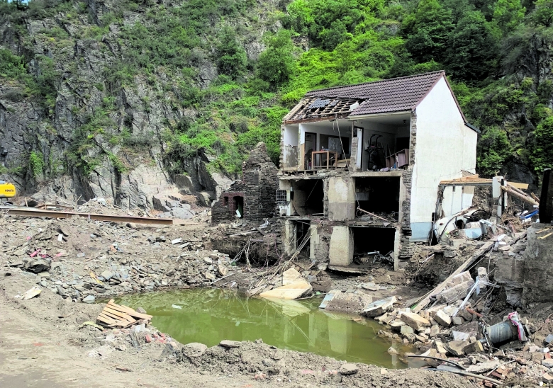 Zerstörte Existenz: Eines der vielen Häuser in Mayschoß, die nicht mehr zu retten sind