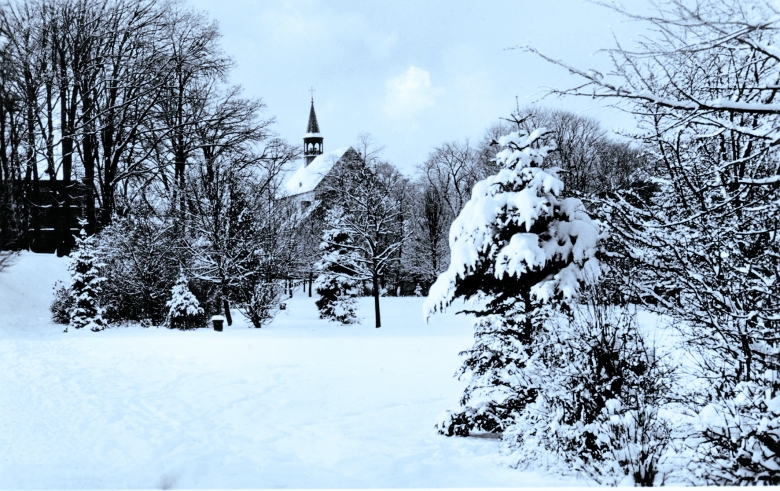 Die Schlosskirche – Köslin ist tief verschneit