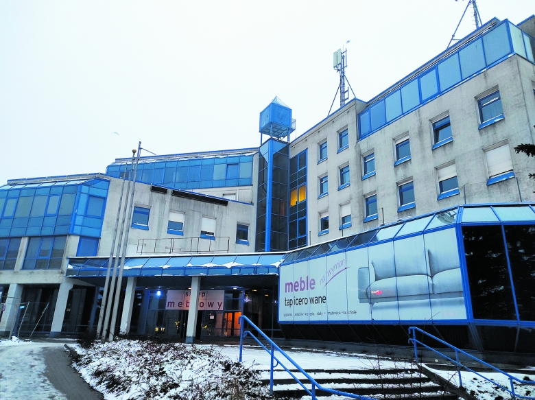 Hier sind ukrainische Flüchtlinge untergebracht: Bürogebäude der ehemaligen Telekommunikationsgesellschaft in Allenstein
