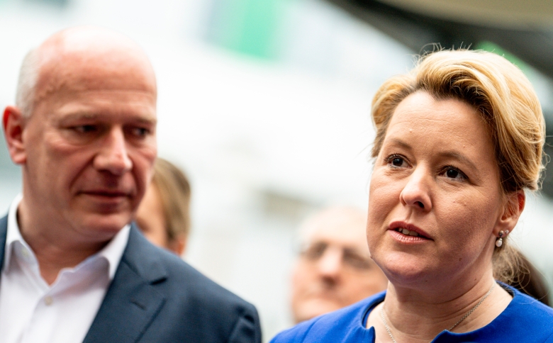 „Die Stimmung bei den Verhandlungen ist gut“: Franziska Giffey (SPD) und Kai Wegner (CDU)