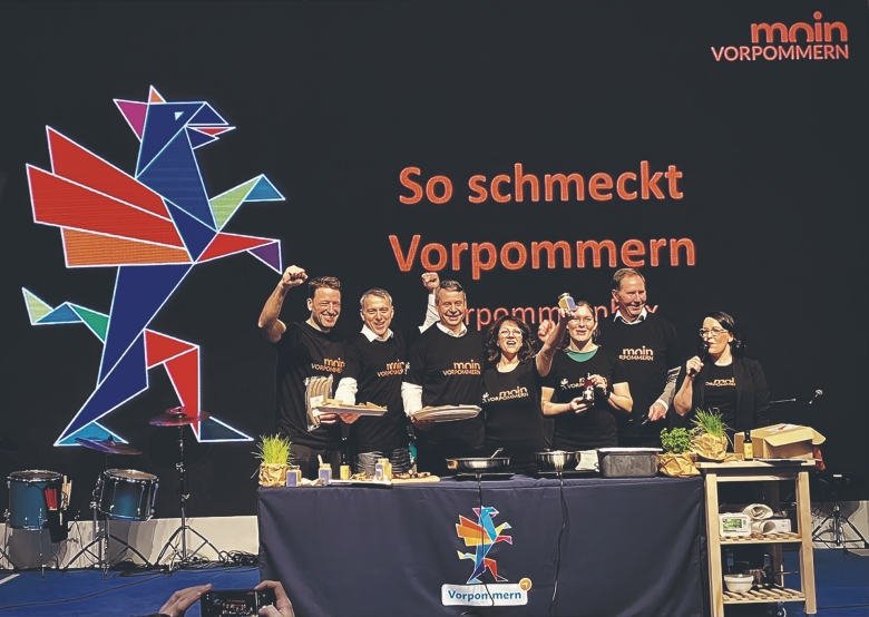Auf der Grünen Woche in Berlin: Das Abschlussfoto des Teams Vorpommern