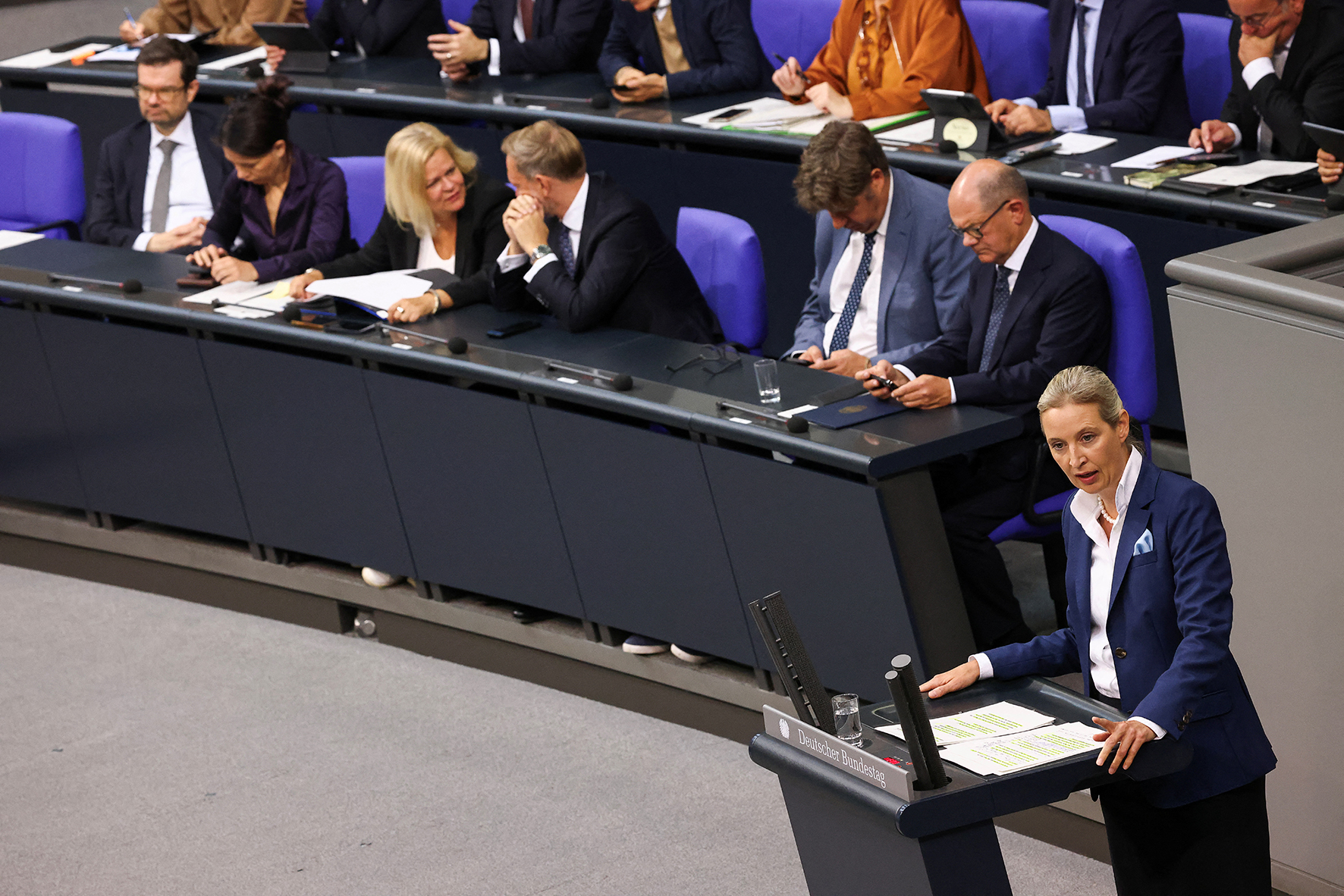 Im deutschen Politikbetrieb weiterhin außen vor: Die AfD, hier deren Vorsitzende Alice Weidel im Deutschen Bundestag