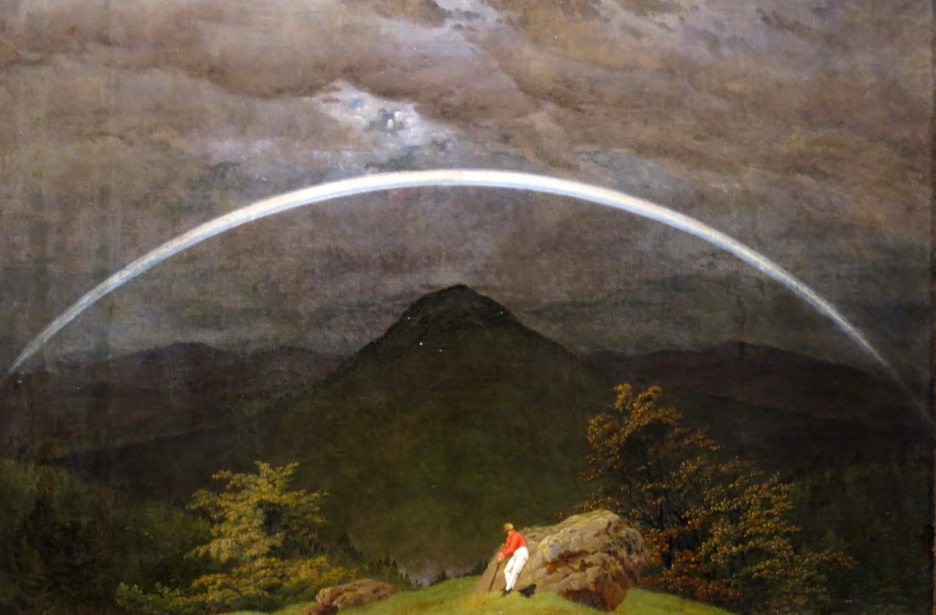 Idealtypische Bergwelt: Die „Gebirgslandschaft mit Regenbogen“ hat um 1809/10 keiner so gesehen wie Caspar David Friedrich selbst