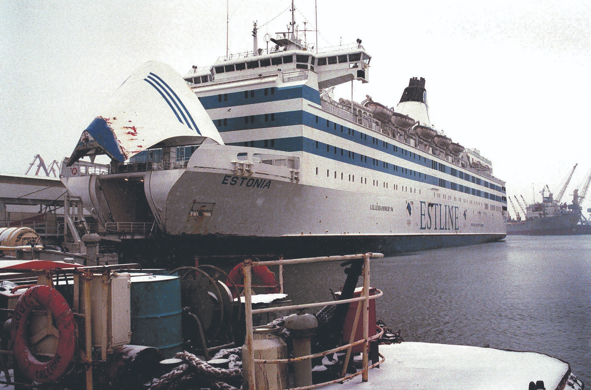 Kurz vor ihrer letzten Fahrt: Die „Estonia“ im Hafen der estnischen Hauptstadt Reval (Tallinn). Kurz darauf sank das Schiff und liegt nun  seit 30 Jahren auf dem Grund der Ostsee  