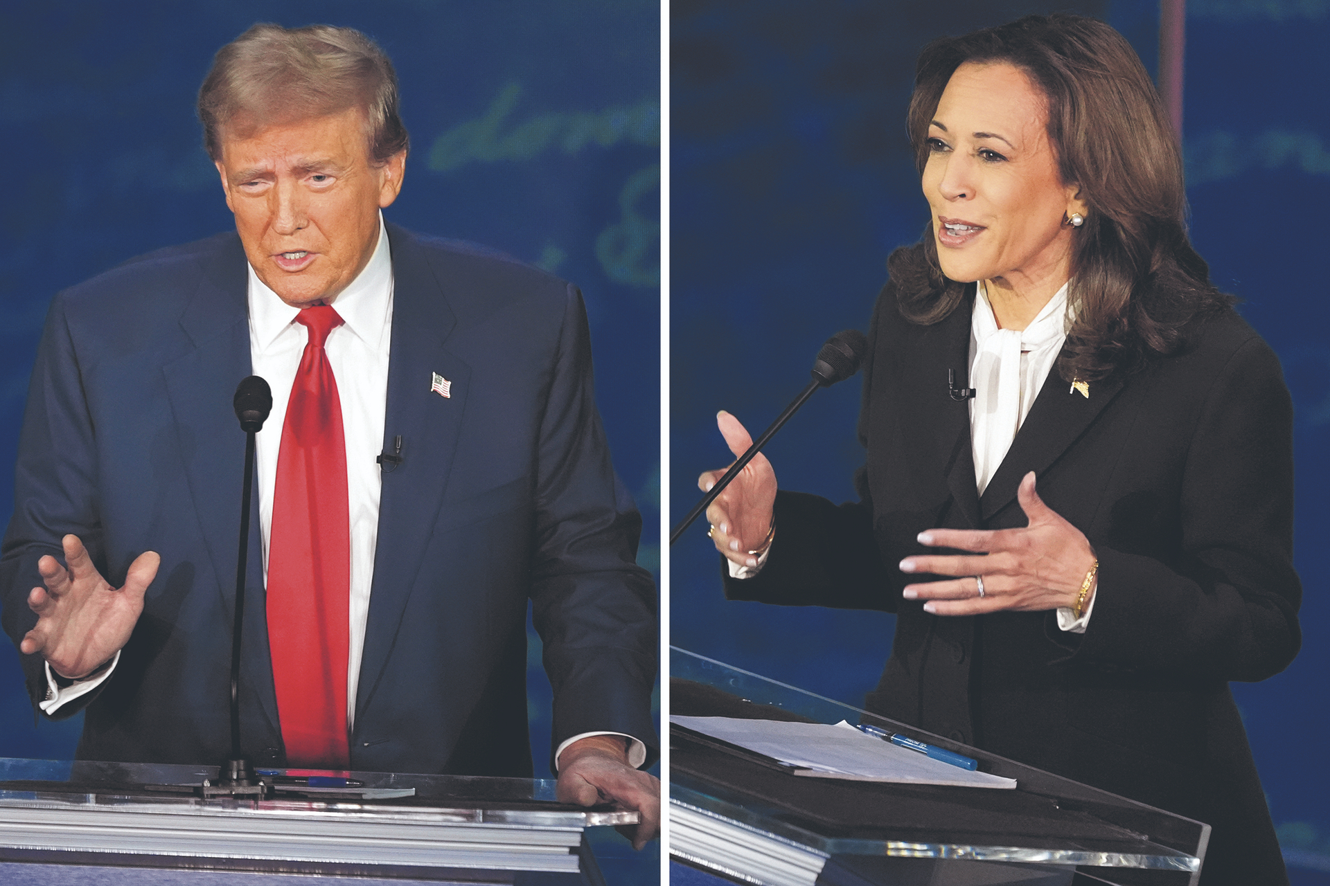 Gegenspieler in einer schicksalhaften Wahl: Der Republikaner Donald Trump und die Demokratin Kamala Harris 