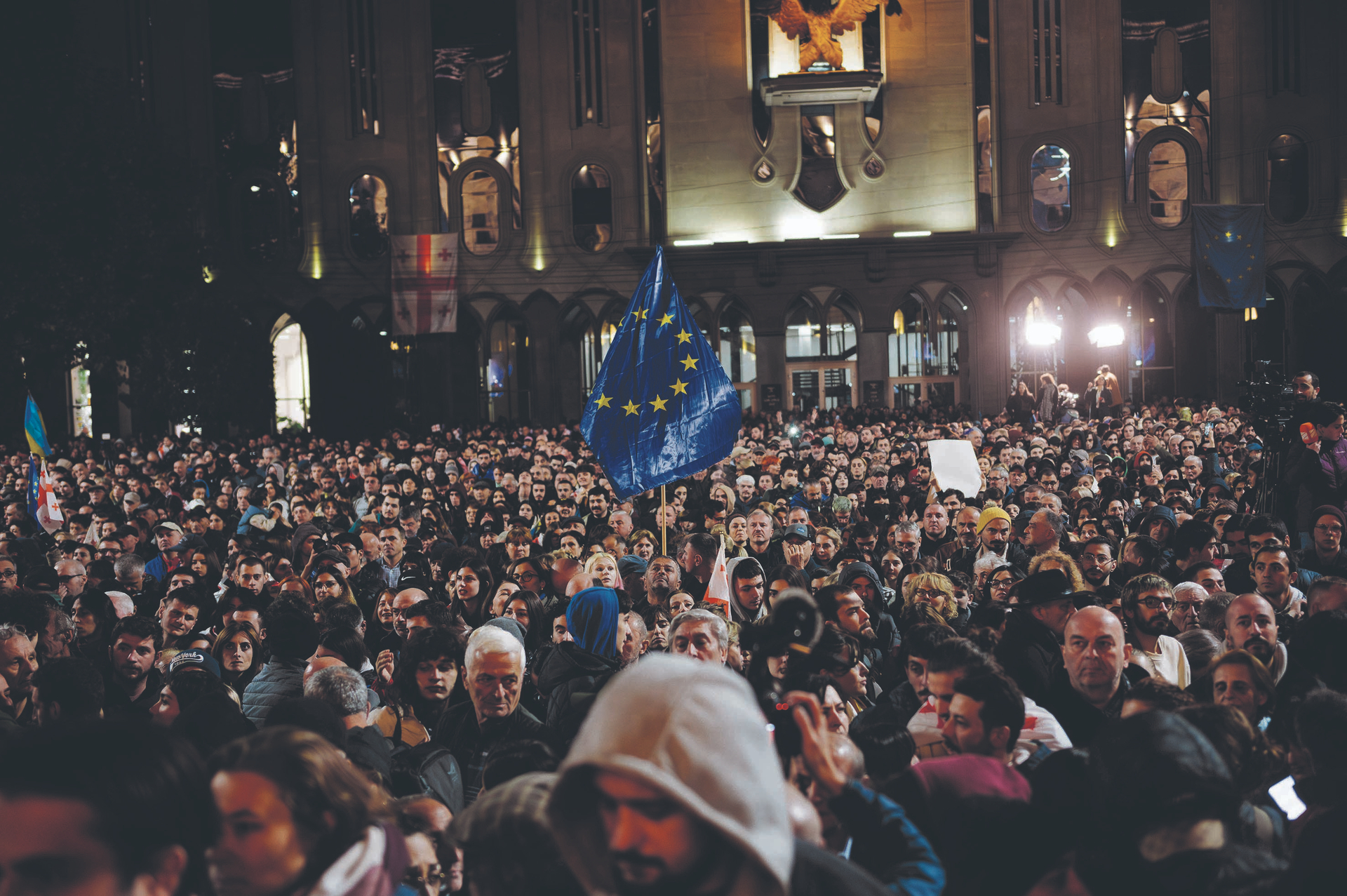 Nach der Parlamentswahl: Proteste der Opposition in Tiflis