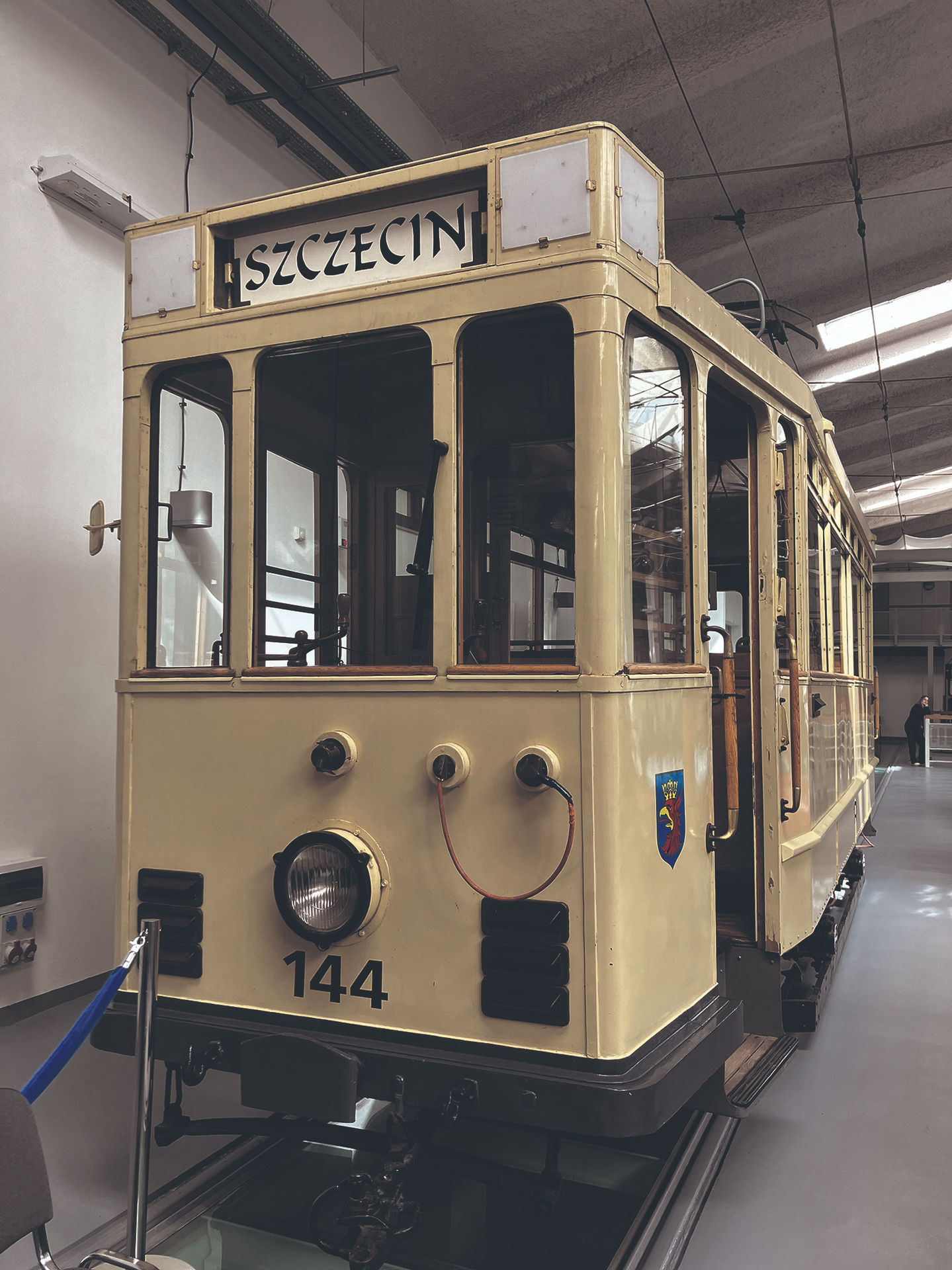 Einst der Längste auf den Straßenbahnschienen von Stettin: Der Bremer Wagen  Nr. 144, ein Original aus dem Stettiner Museum für Technik und Kommunikation