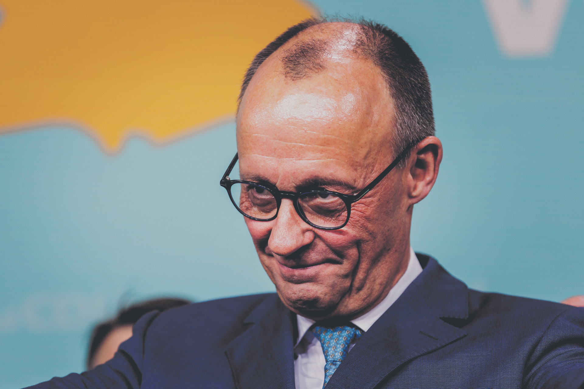 Sieger mit skeptischem Blick nach vorn: Friedrich Merz am Abend der Bundestagswahl