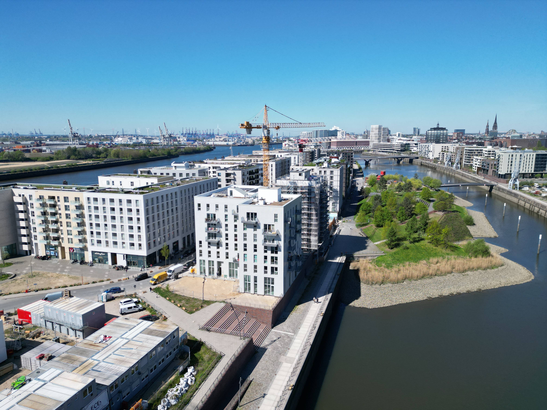 Kaum noch Platz für einen Gedenkort: Der für Wohn- und Gewerbeflächen neu erschlossene Hamburger Baakenhafen in der HafenCity