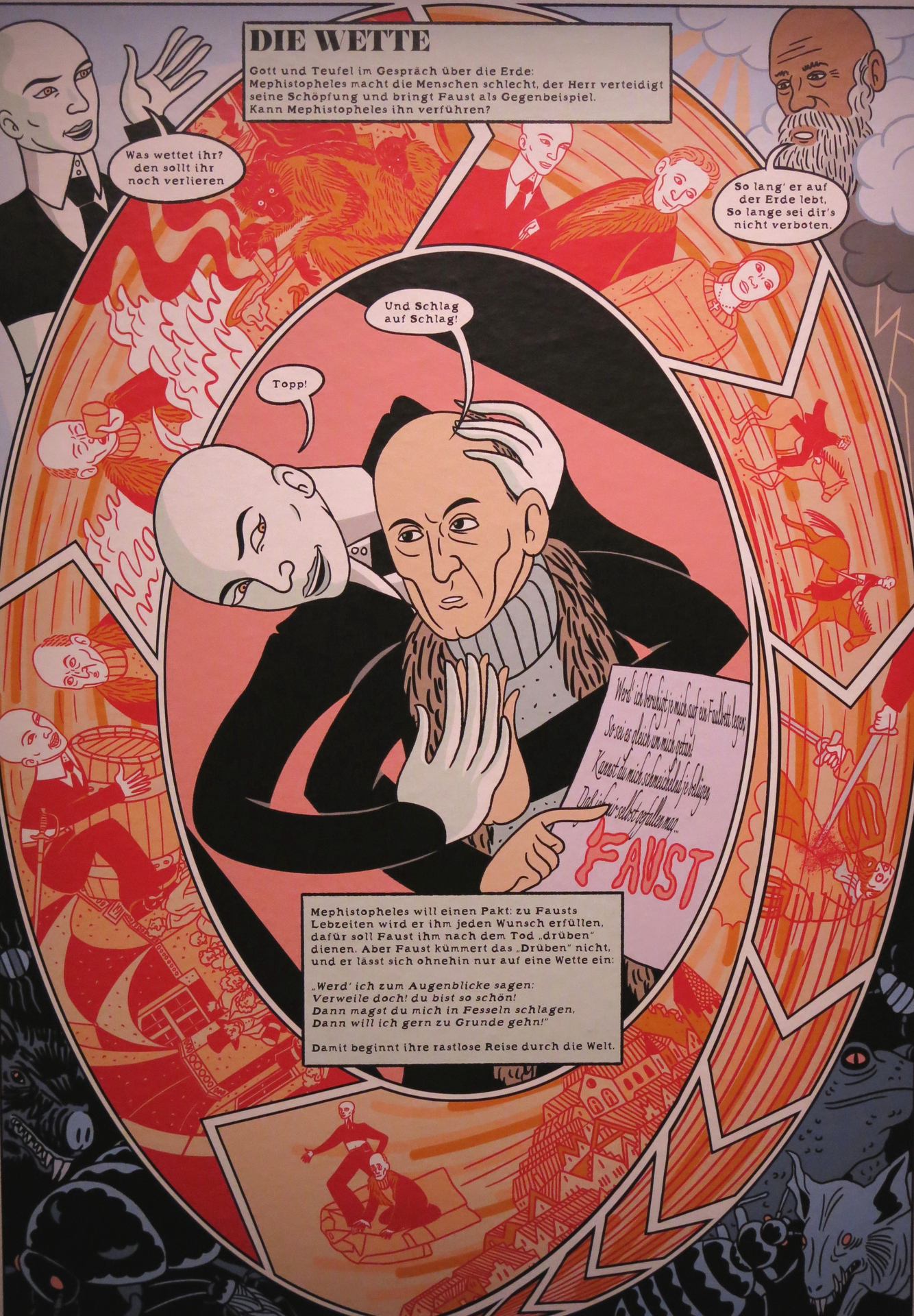 „Faust“ als Graphic-Novel: Simon Schwartz, „Die Wette“, im Schiller-Museum