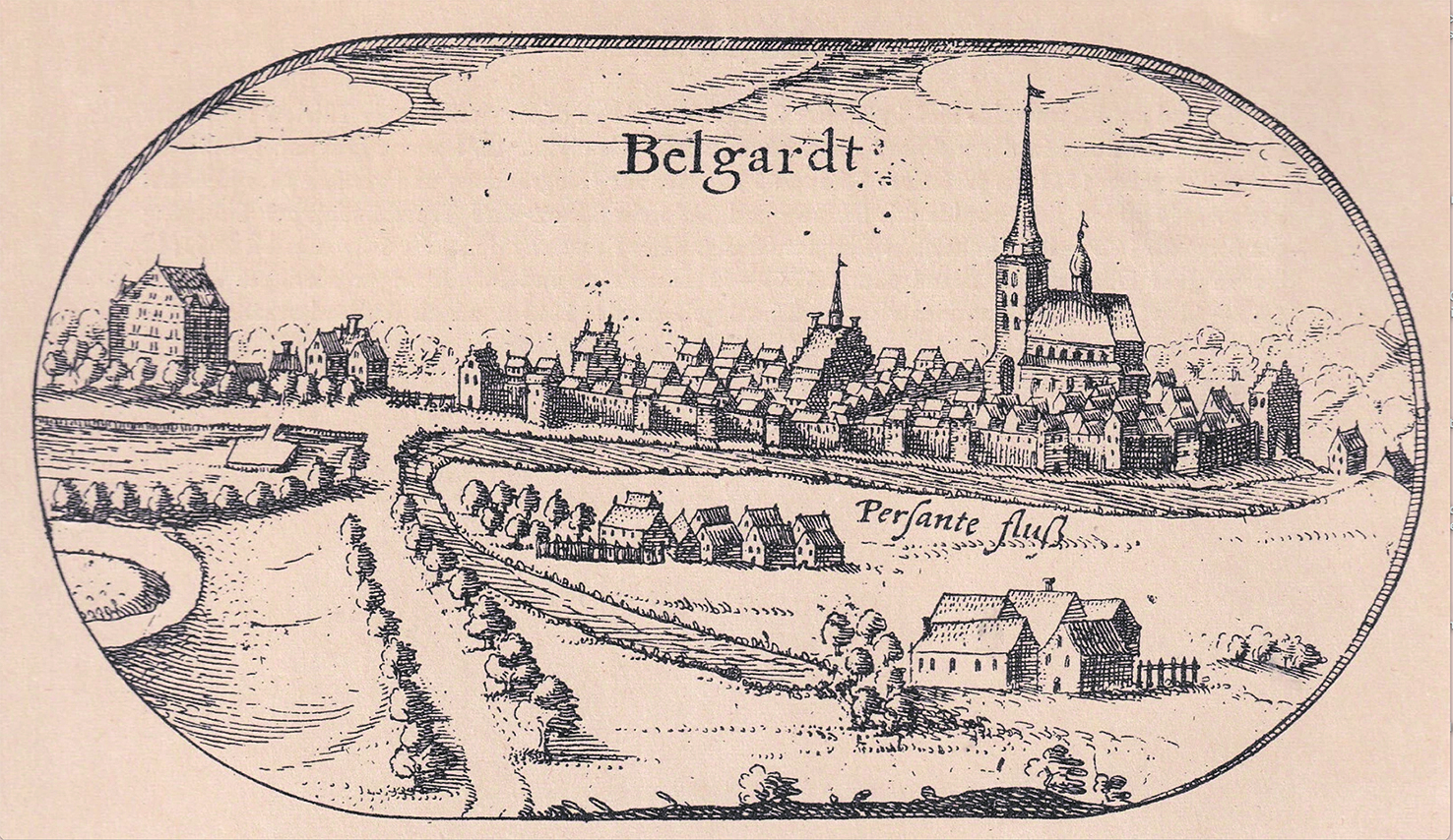 Aus der Lubinschen Pommernkarte: Herzogs Philipp II. von Pommern ließ sie zwischen 1610 und 1618 von Eilard Lubinus aus Stralsund erarbeiten