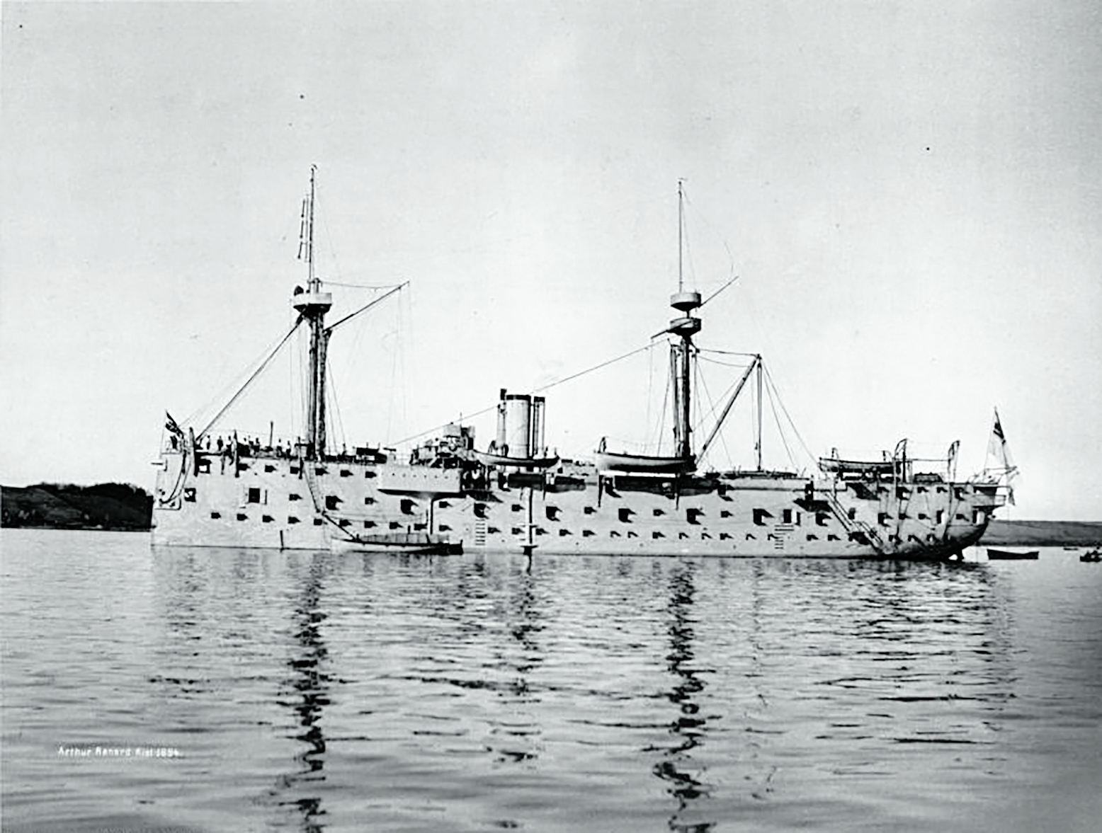 Das Artillerieschulschiff „Mars“: Von September 1897 bis Juli 1899 war Rudolf von Eickstedt der Kommandant des Schiffes