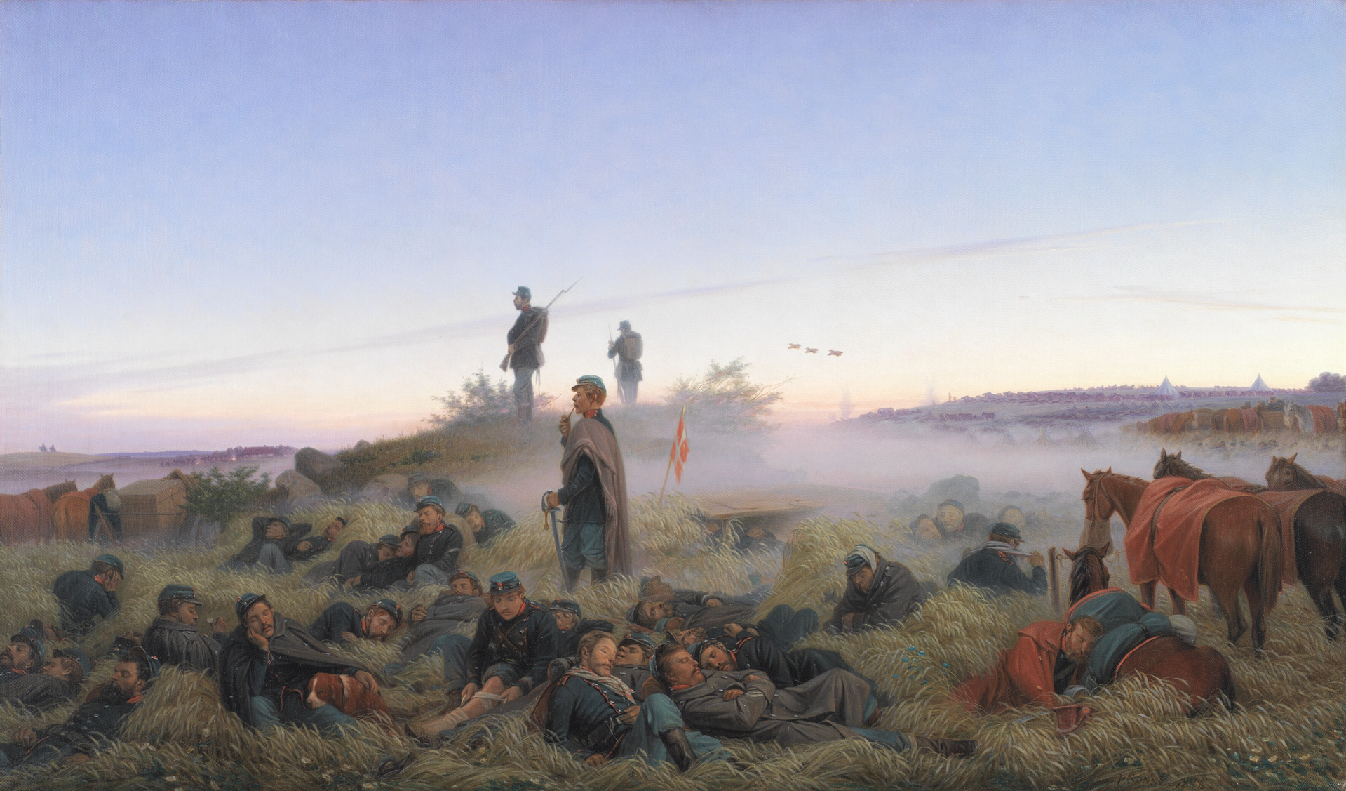 Der Morgen nach der Schlacht bei Idstedt: Gemälde von Jørgen Sonne