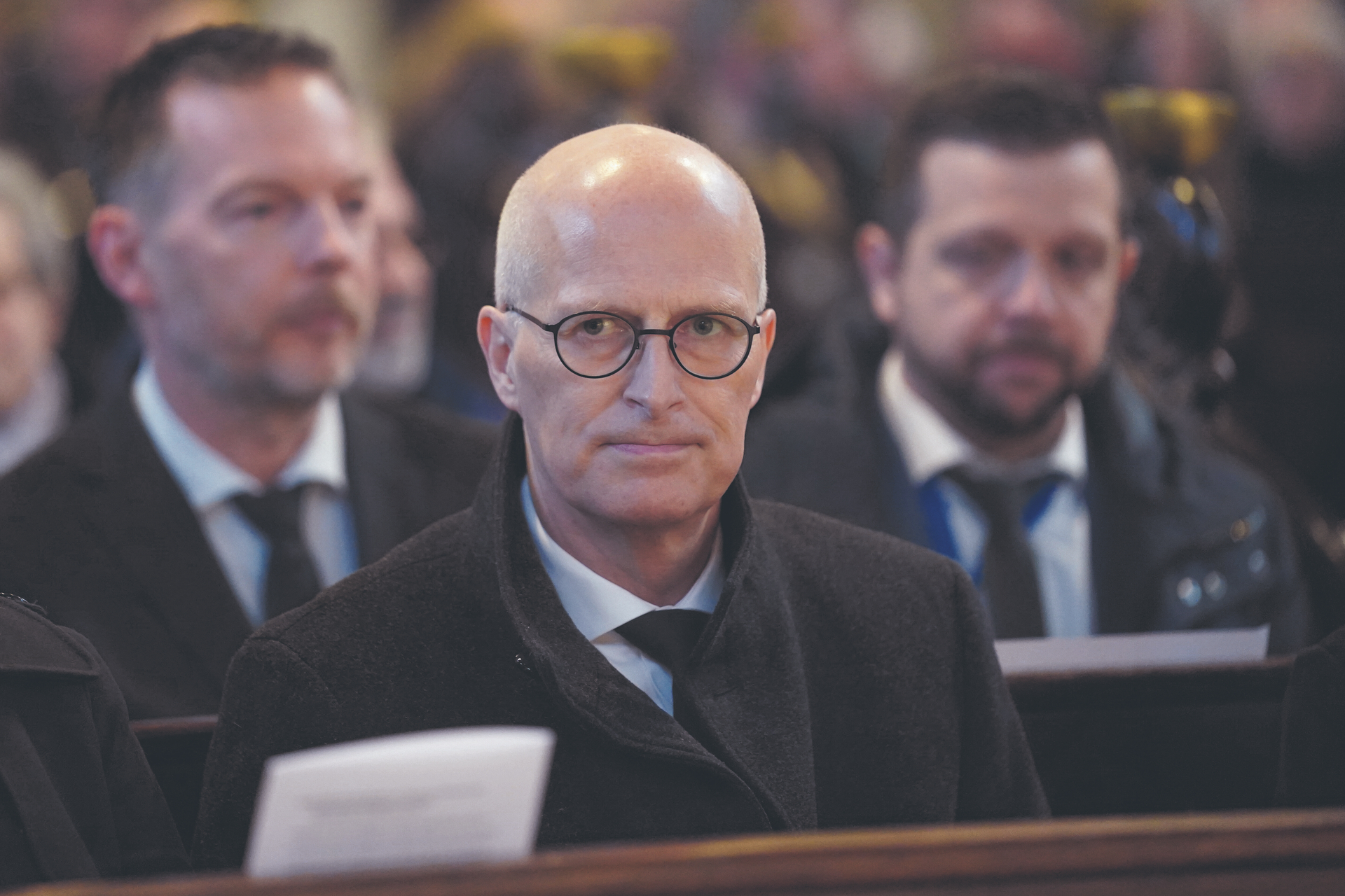 Hadert mit Berlin: Bürgermeister Tschentscher in der Hamburger Petrikirche