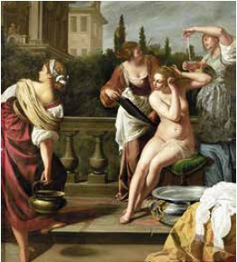 Artemisia Gentileschi: „Bathseba im Bade“, 1635–45, Öl auf Leinwand