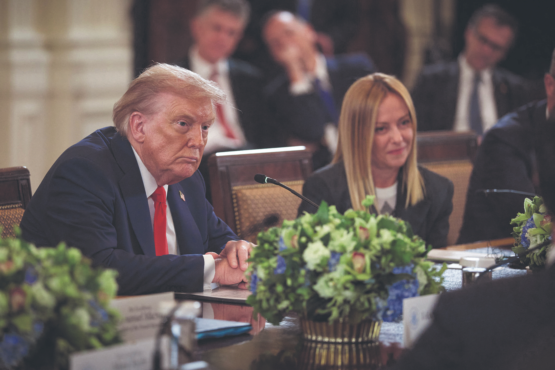 An der Seite von Donald Trump: Giorgia Meloni am 18. August im Weißen Haus