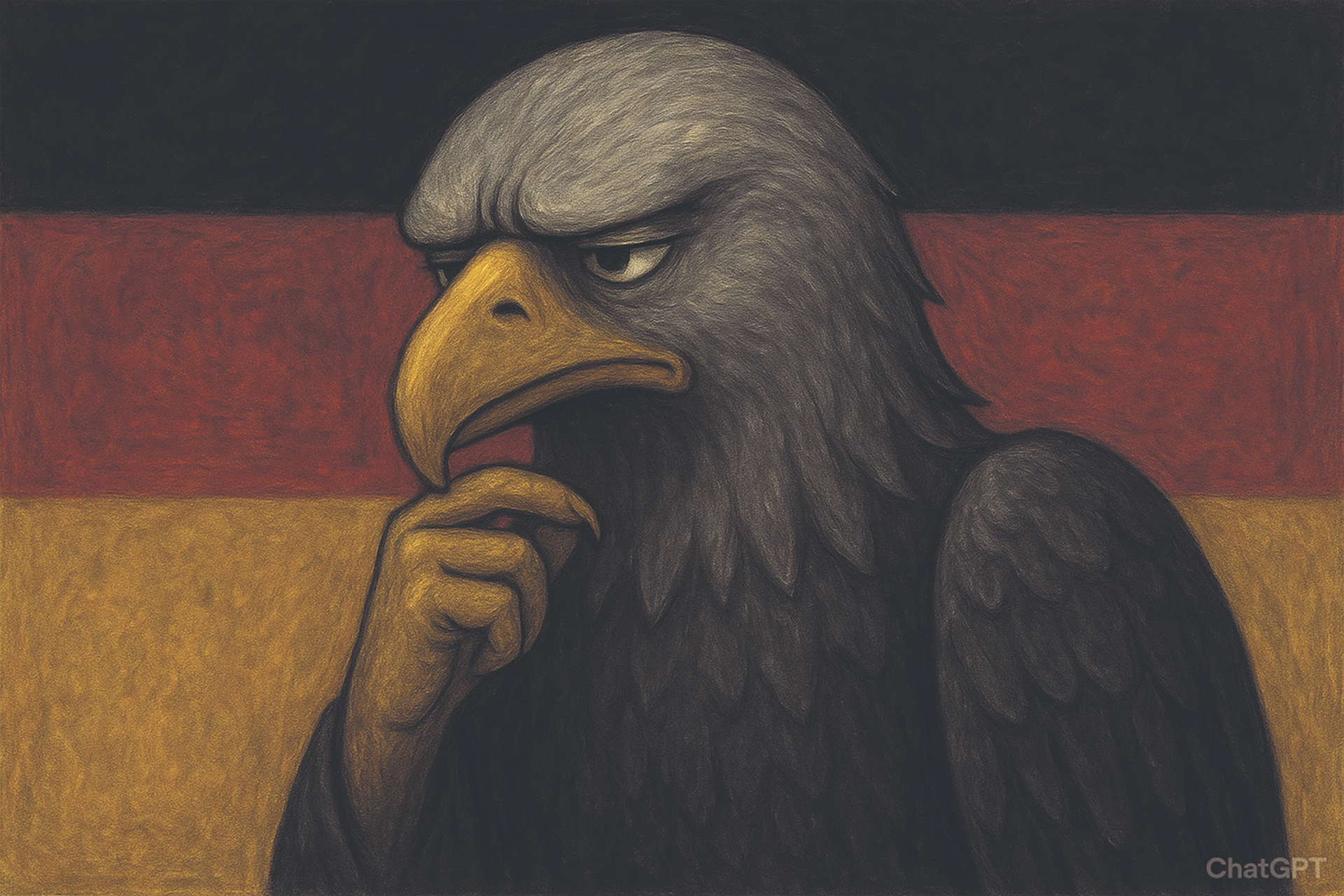 Deutschland 2025 - da schaut selbst der Bundesadler skeptisch 