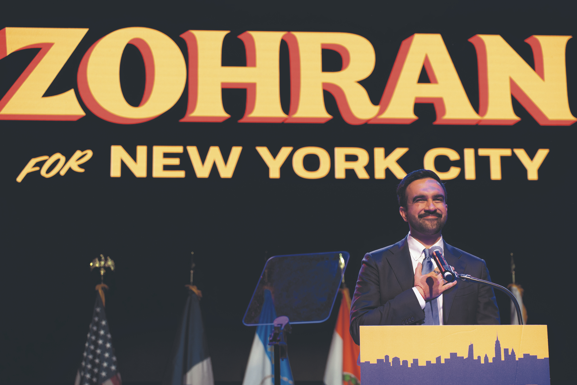 Führt New York in ungewisse Zeiten: der Sieger der Bürgermeisterwahl Zohran Mamdani von der Demokratischen Partei