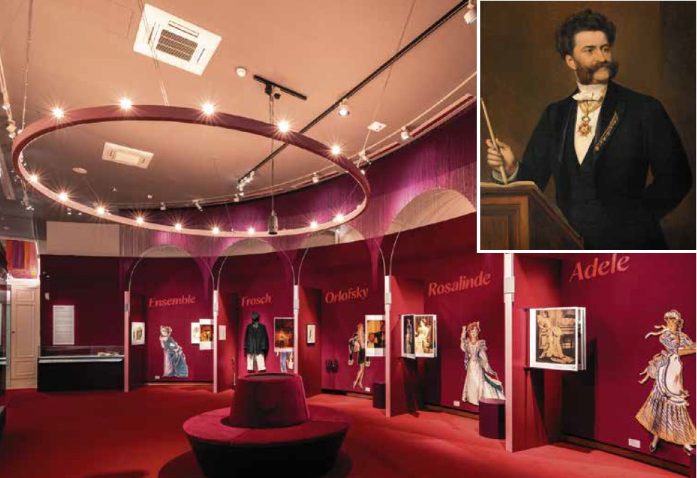 Der Schöpfer und sein Werk: Das Theatermuseum präsentiert Figuren der Operette „Die Fledermaus“ von Strauss (oben)