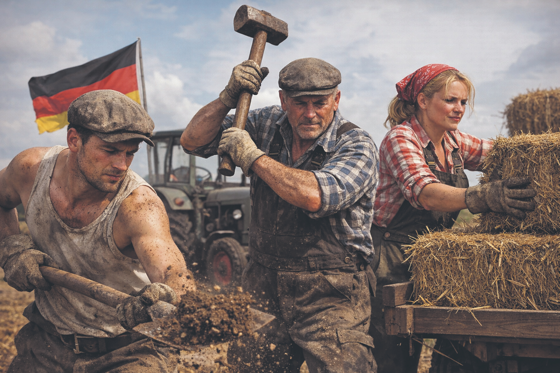 Zupacken mit Hammer und Spaten: Mit körperlicher Arbeit hat man einen krisenfesten, gut bezahlten Job 