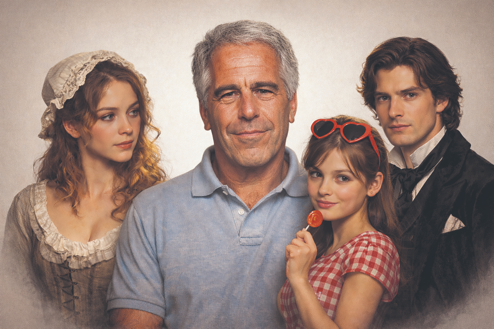 Jeffrey Epstein und seine literarischen „Lieblingskinder“: Justine (l.), Lolita und Dorian Gray