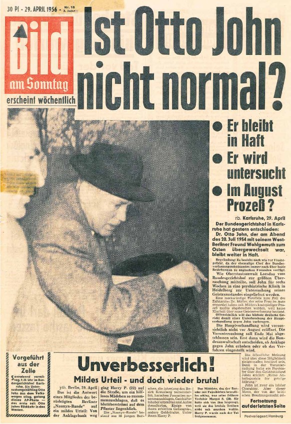 Die eraste Ausgabe der Bild am Sonntag 