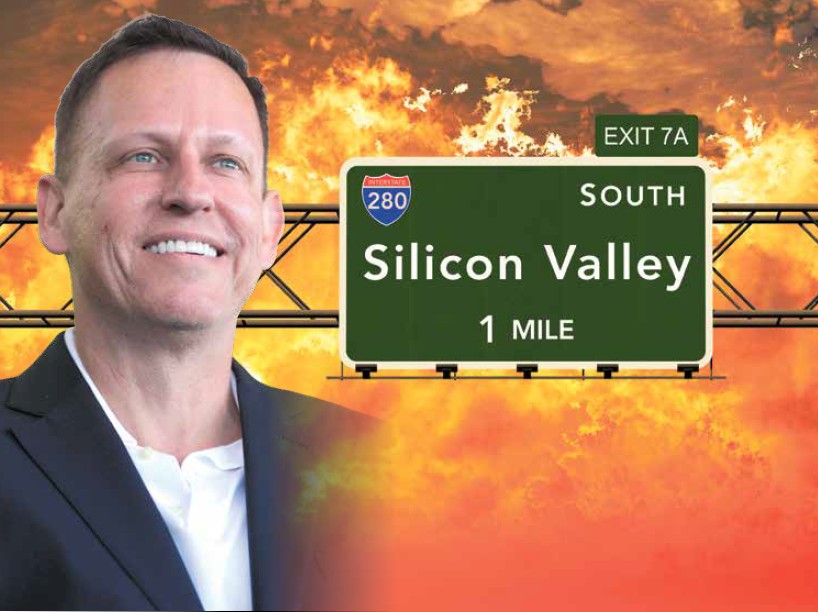 Die Köpfe der schwerreichen Tech-Unternehmen wie Peter Thiel (l.) bauen an einer Zukunft, die immer mehr den Menschen, sowie Ethik und Moral in den Hintergrund drängt, und Hightech dominiert dafür – genau das aber macht ihnen wiederum Angst
