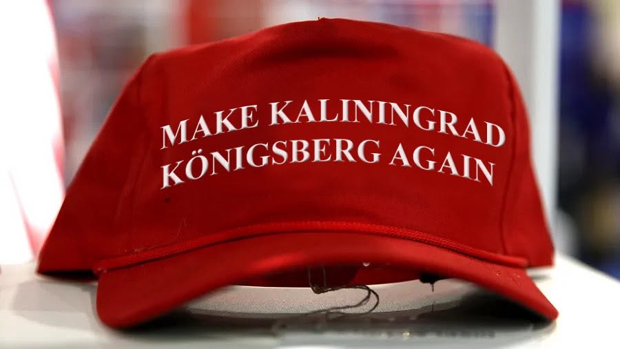 Wurde am 4. Juli 1946 vom Obersten Sowjet der UdSSR nach dessen vormaligem Vorsitzenden benannt: Königsberg. Was jetzt folgen muss, steht auf der Baseballcap