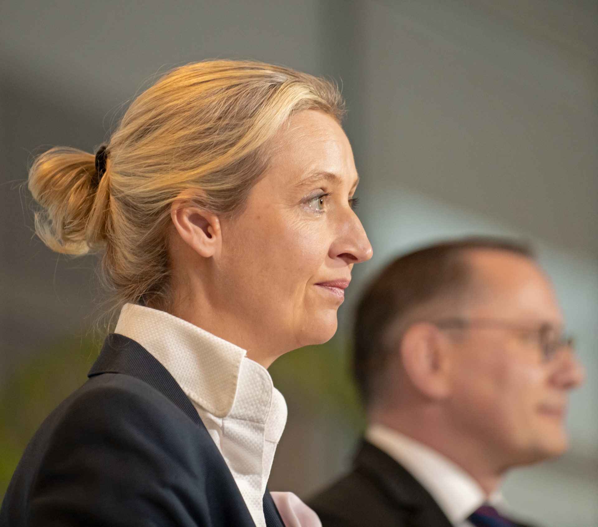Siegerin des AfD-Parteitages: Alice Weidel. Co-Chef Chrupalla wurde von den Deligierten des Parteitages mit miesem Wahlergebnis abgestraft