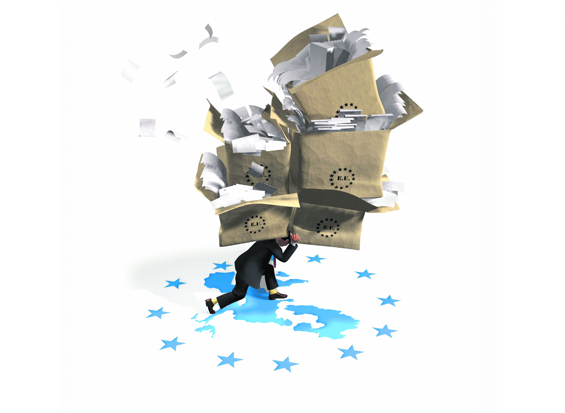 Die Last der Vorschriften und Regeln in der EU erdrückt Unternehmen und Betriebe zunehmend