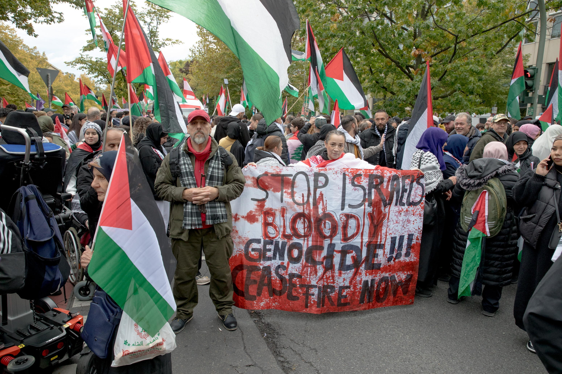 Fragwürdige Opferinszenierung in diesen Tagen: Pro-palästinensische Demonstration, die den Terror der Hamas gegen Israel am 7. Oktober 2023 ausblendet